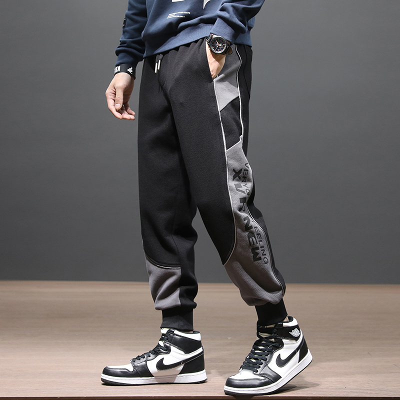 

2021 New Japanese Style Fashion Men Jeans Loose Fit Spliced Designer Casual Cargo Pants Wide Leg Trousers Streetwear Hip Hop Joggers 21t0, Gray