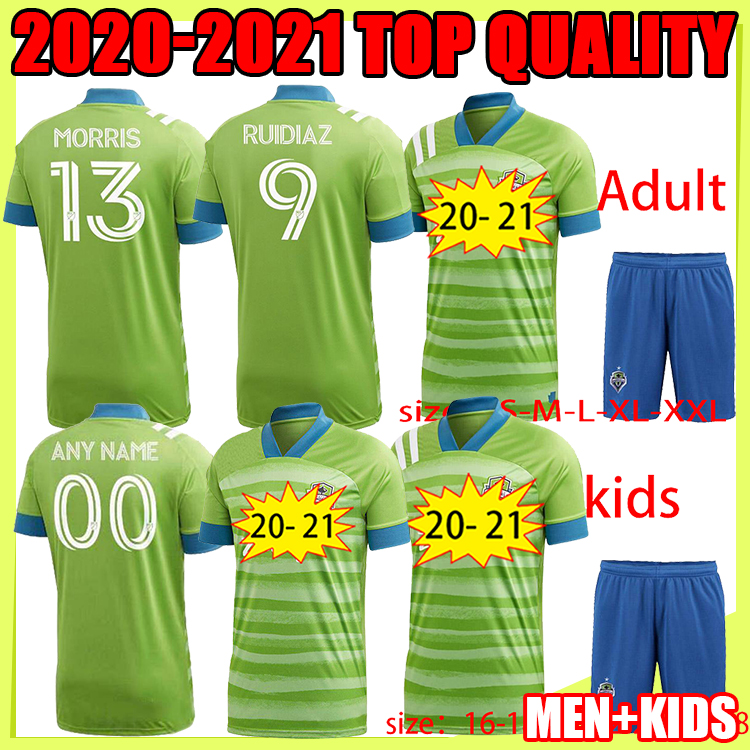 

MLS 2020 FC Seattle Sounders Soccer Jersey home away adult DEMPSEY LODEIRO RUIDIAZ Football Shirts kids kit, Home adult suit