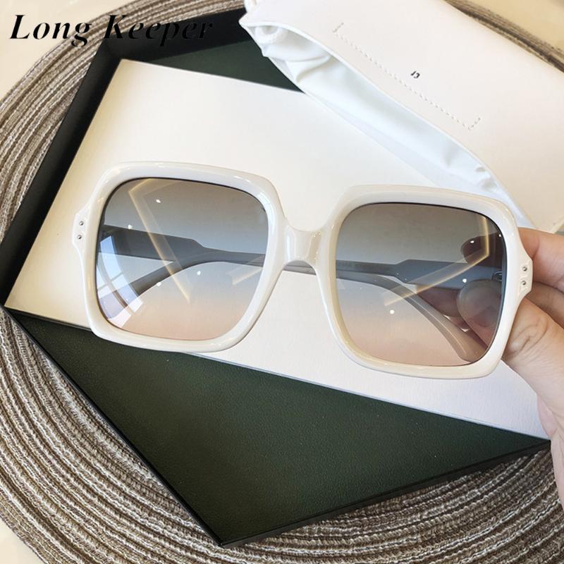 

LongKeeper Vintage Square Sunglasses Women Oversized Gradient Sun Glasses Female Big Shades Oculos feminino