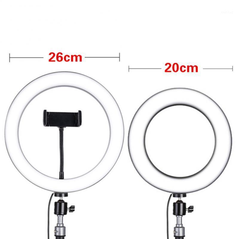 

20 / 26cm LED Ring Light Plastic Shell Photography Lamp Selfie Fill Light Photo Studio Camera Ring Live Makeup Fill1