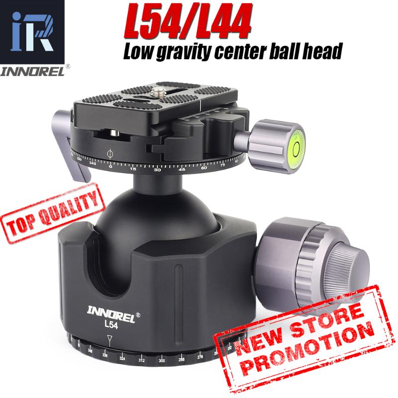 

Low Center of Gravity Ballhead 54mm 44mm super large Hollow sphere tripod head Double U Notch ultra-low profile Damping setting