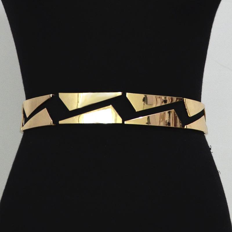 

Gold chain belt elastic silver metal waist belts for women high quality stretch cummerbunds ladies coat ketting waistband, Black