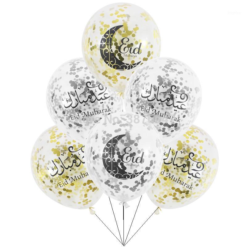 

Eid Mubarak Balloons Happy Eid Balloons Happy Ramadan Muslim Festival Decoration Islamic New Year clear confetti1