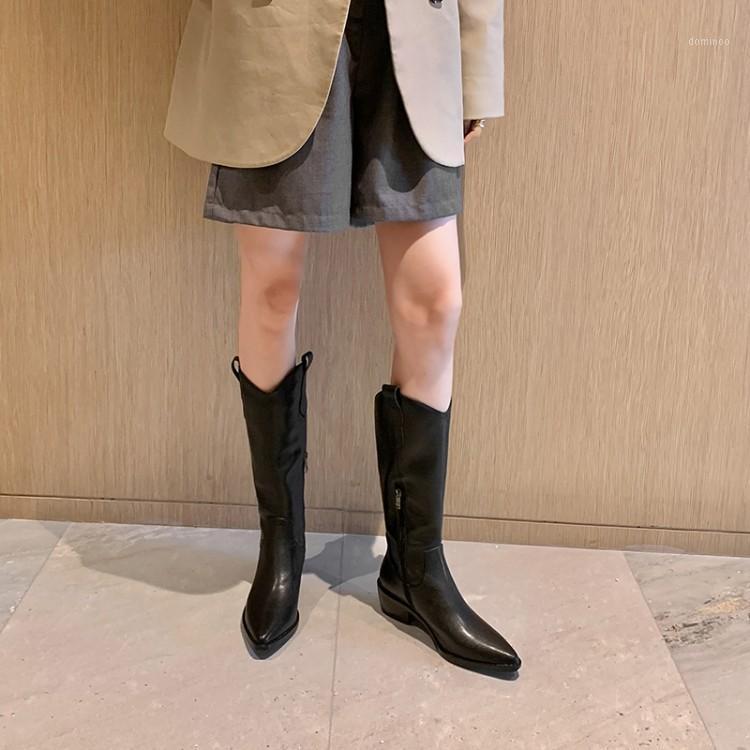 

MLJUESE 2021 women knee-high boots patent leather winter short plush brown color pointed toe high heels female high boots1, Black