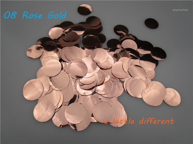 

2.5cm(1inch) 1kg/bag Rose Gold Wedding Throwing PVC Confetti For Balloon Filling Baby Shower Birthday Party Table Decoration1