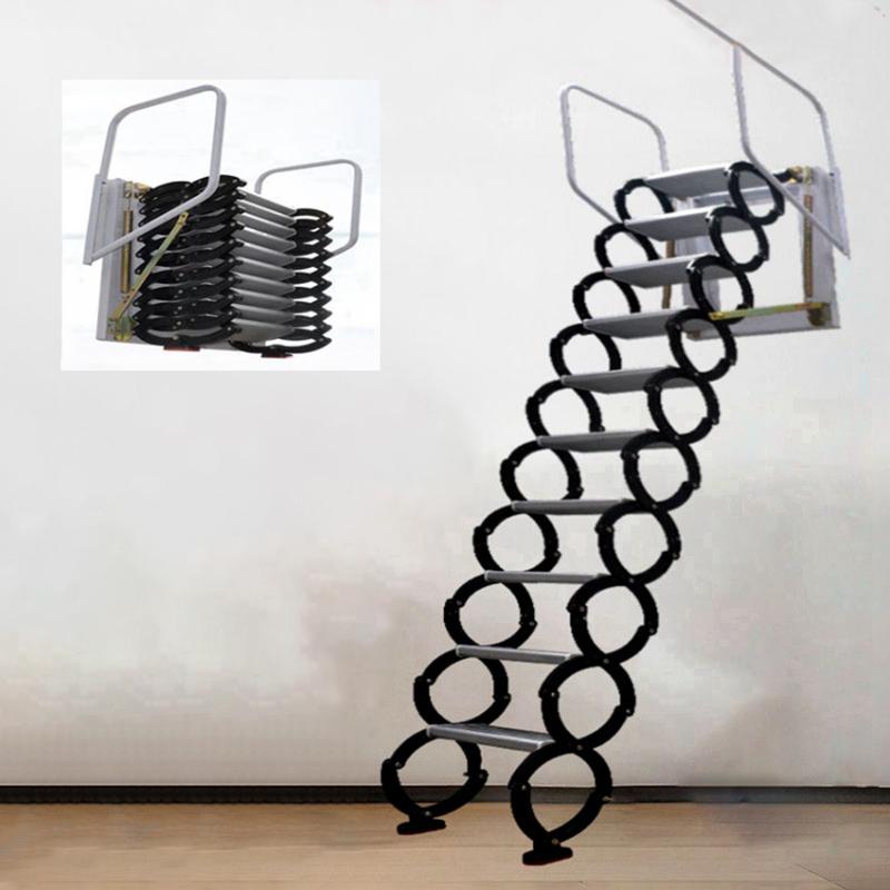 

3.1-3.5m Outdoor Hanging Retractable Staircase Manual Wall mounted Folding Ladder Portable Stairs Household Tool Set