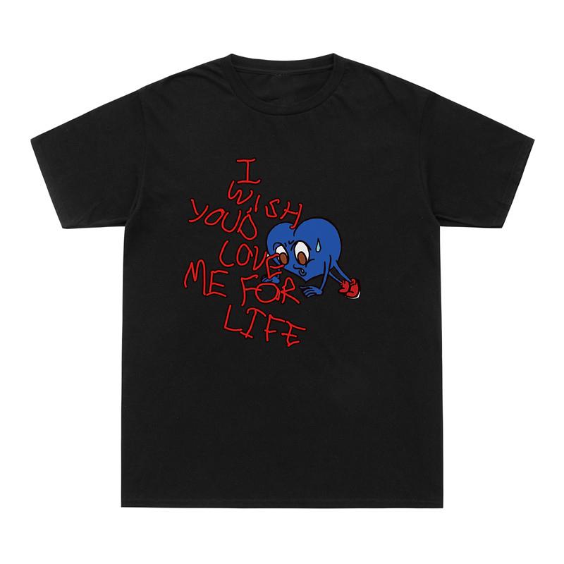 

Men's T-Shirts 2022 Summer Men I Wish You Love Me For Life Harajuku Print Tshirts Fashion Casual Mens Cotton Short Sleeve Top, White;black