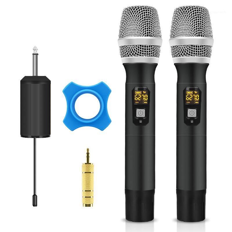 

UHF Wireless Karaoke Dual Handheld Miniphone 25 Channel with Portable Receiver 1/4 inch Output, for Church/PA System/Wedding/Bus1