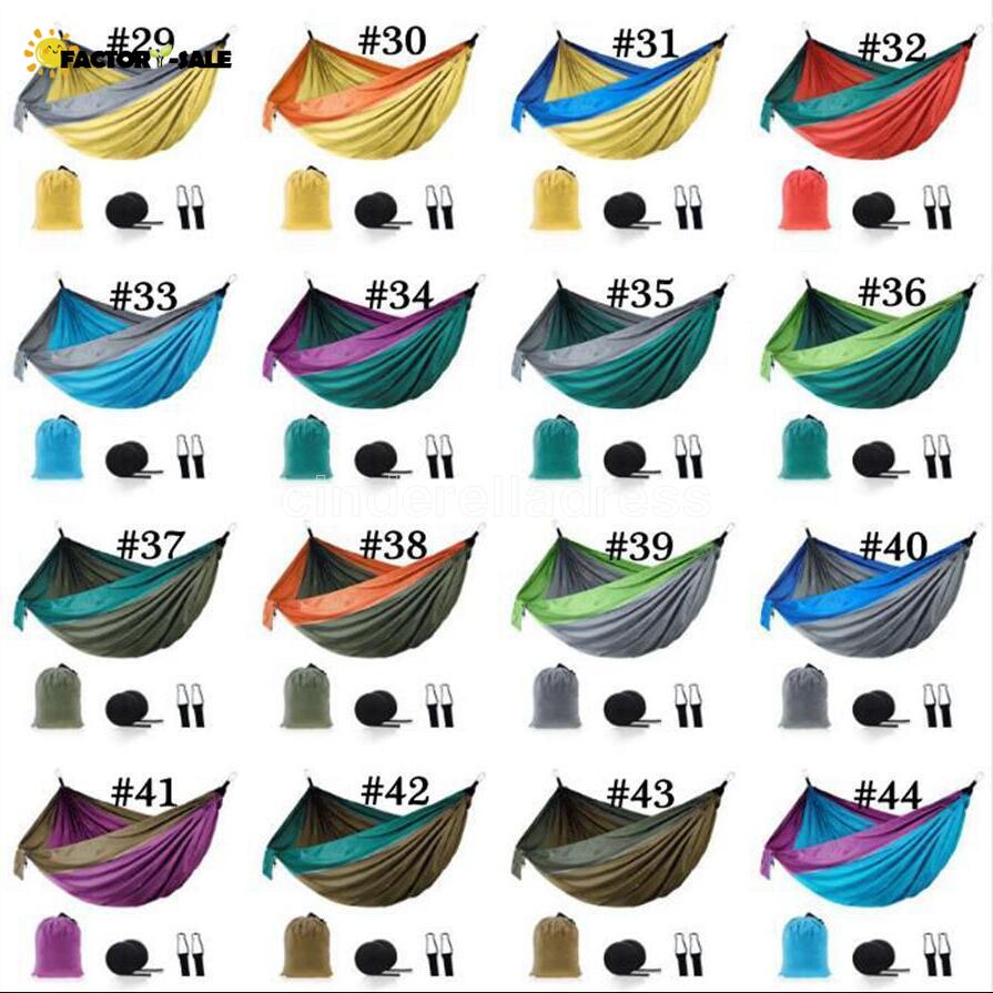 

Hammocks Double Lightweight Nylon Hammock Outdoor Parachute Hammock Home Bedroom Lazy Swing Chair Beach Hammocks Campe Backpacking F0308
