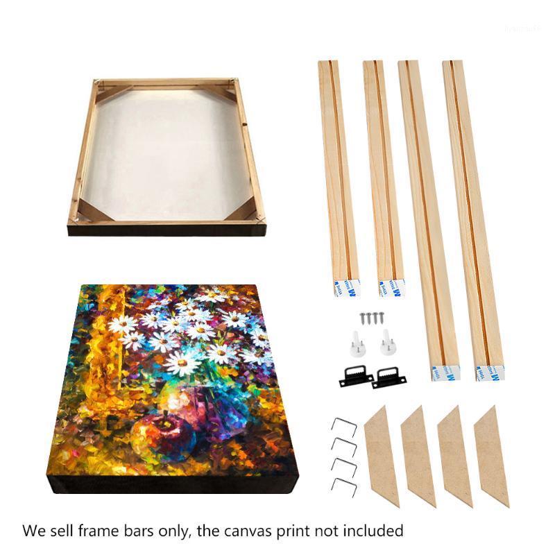 

DIY Solid Natural Wood Bar Wall Canvas Frame cadre Stretching Large Size DIY Picture Poster Photo Kit For Oil Picture Painting1