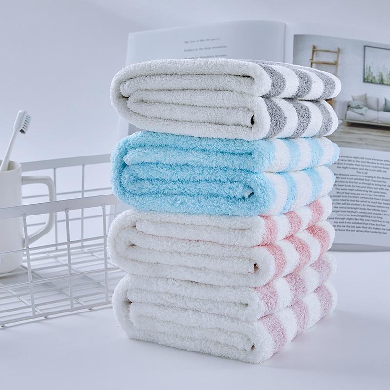 

Towel Ion Coral Fleece Absorbent 35*70 Microfiber El Striped Face, Pink