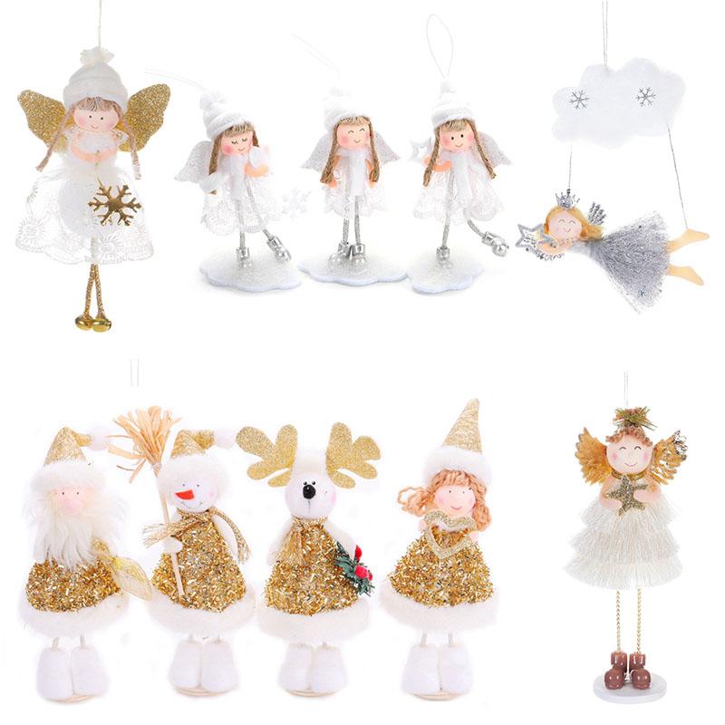 

Cute Angel Girl Plush Doll Christmas Pendant Christmas Tree Hanging Ornaments Window Display Xmas Party Decoration Fw27