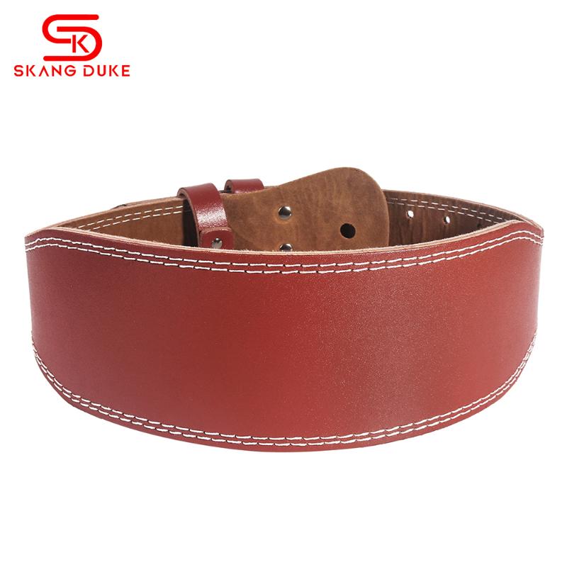 

SkangDuke Buckle Weightlifting Belt Back Waist Support Protection Men Women Squat Barbell Gym Fitness Powerlifting Training, Brown color