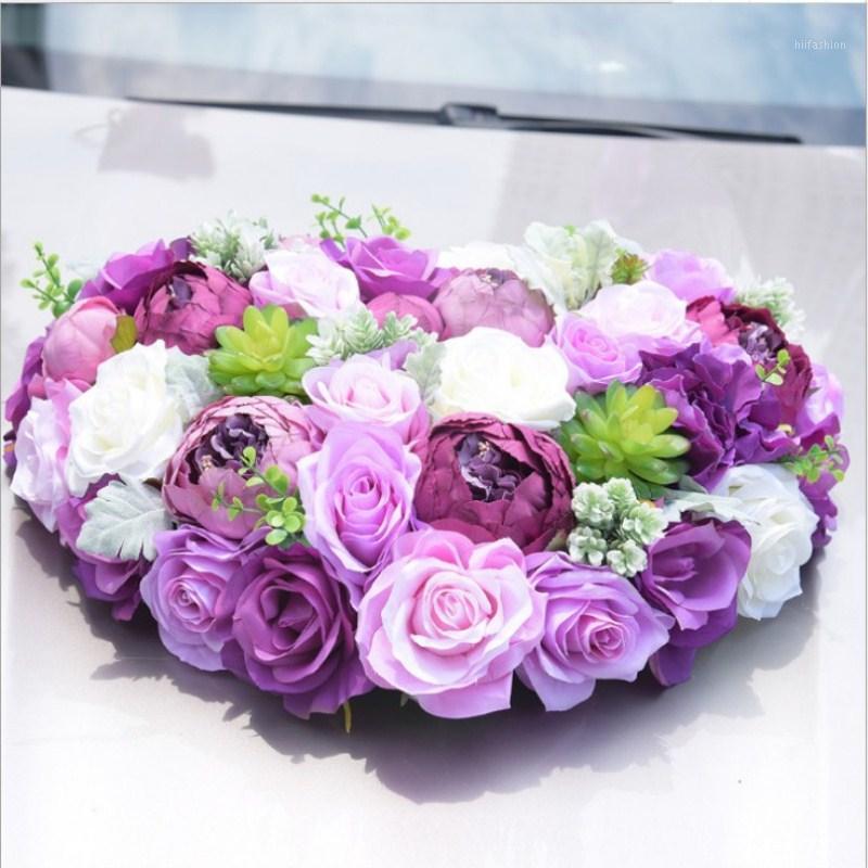 

Handmade custom wreaths love decoration flower car flower simulation wholesale Free Shipping1, Pink