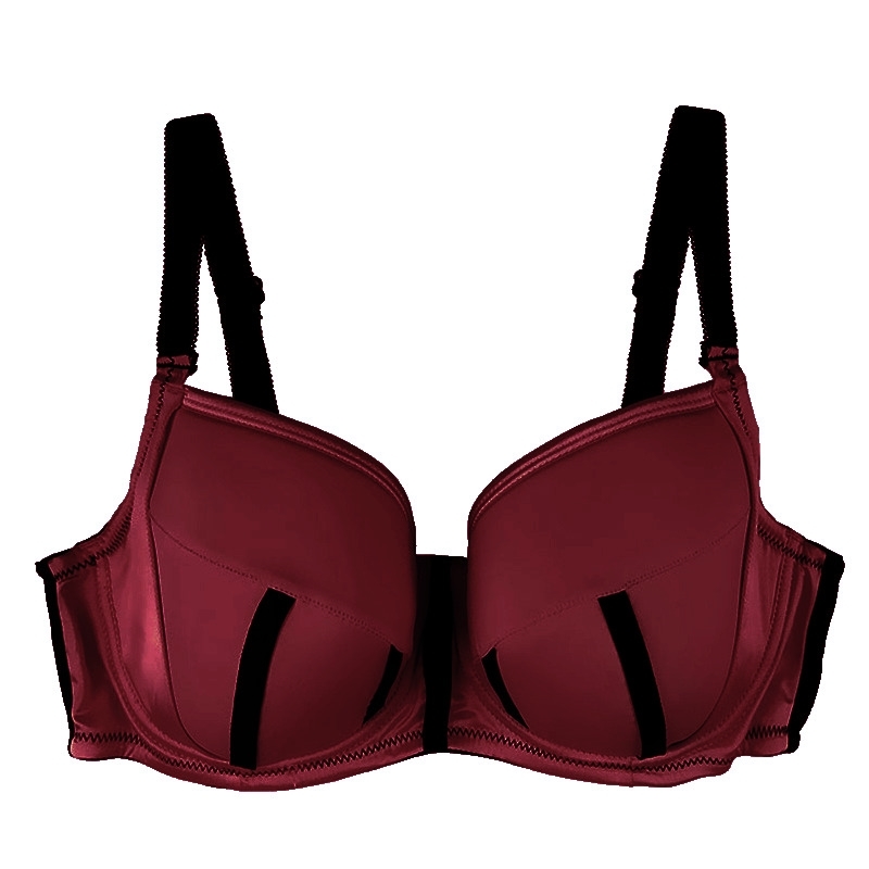 

MiaoErSiDai Women's Demi Underwired New Bralette Push Up Sexy Padded Bra Adjustable Lady's Underwear Plus Size Breast Cover 201202, Pink