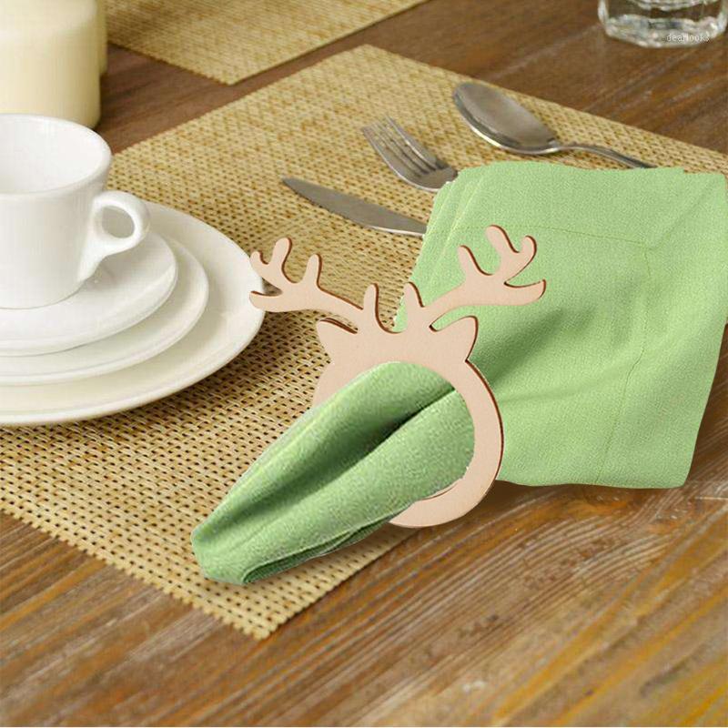 

10pcs Wedding Party Mini Table Decor Round Wooden Banquet Christmas Napkin Ring Home Hotel Dinner Kitchen Accessories Tableware1