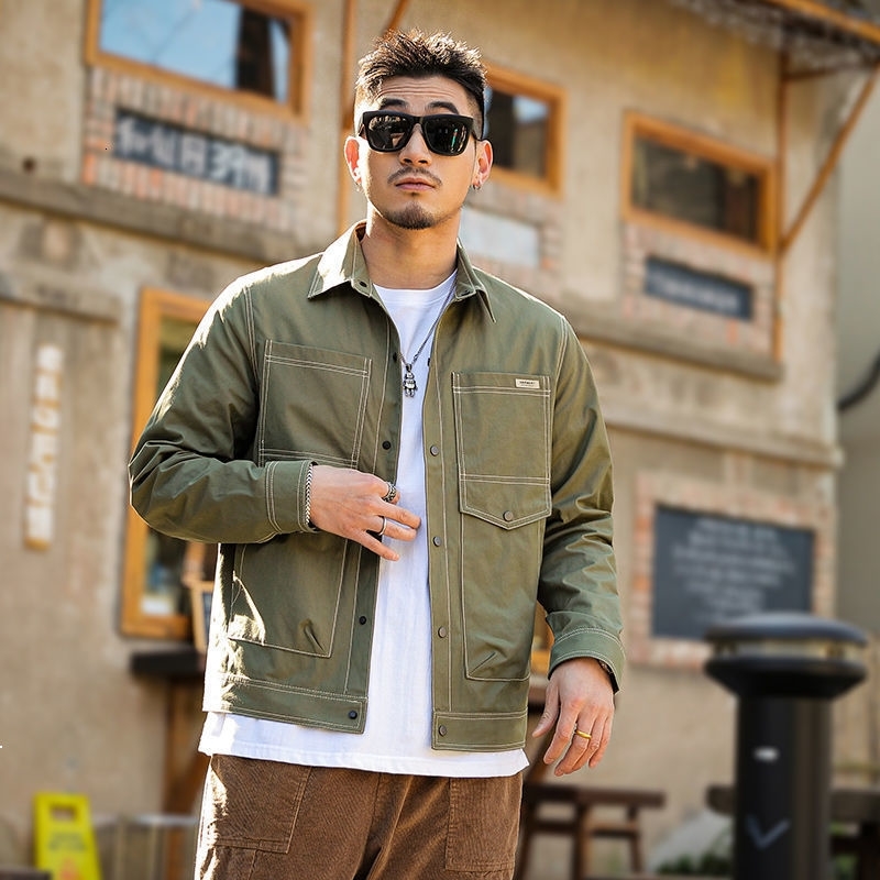 

New Winter 2021 for the Newcomers of Short-weight Men Lapel Style Green Free Shipping Jacket R2AE GCN8, Khaki.