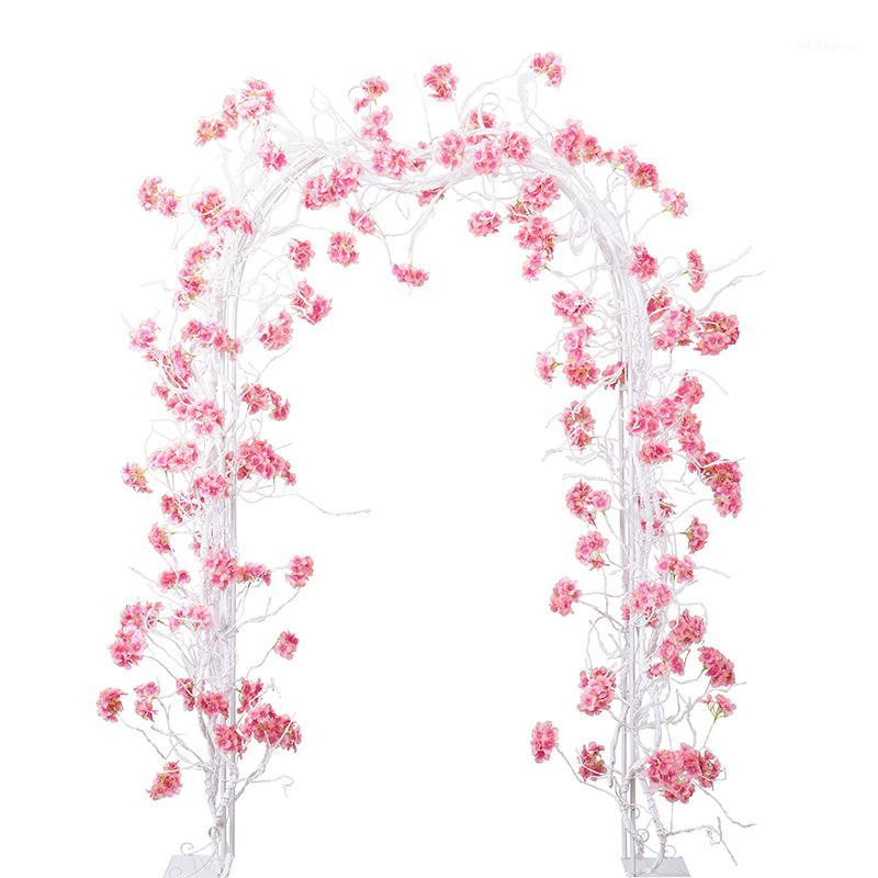 

300CM Artificial Long Wisteria Flowers Vine Silk Hydrangea Rattan Tree Branch Wedding Arch Party Decoration Wall backdrop flower1, Blue