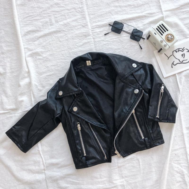 

Autumn PU Leather Jacket for Girls Toddler Clothes Child Motorcycle Bomber Blazers 2020 New Children Outerwear Zipper Coats1, Black