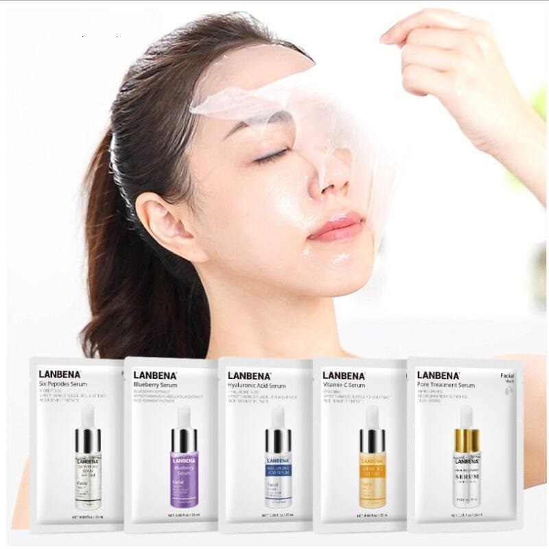 

Women Face Care LANBENA Vita-min C Face Masks Serum Blueberry Sheet Mask Moisturizing Whitening Face Skin Care