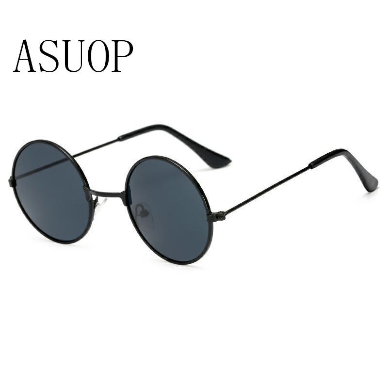

2020 new men and women children's sunglasses round retro fashion children's glasses classic brand design metal sunglasses