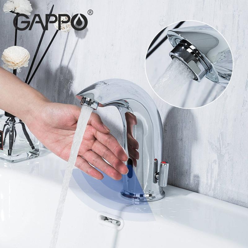 

Gappo Inductive Basin Faucet Water Saving Sense Sink Faucet Bathroom Automatic Infrared Sensor Tap Mixer G5221
