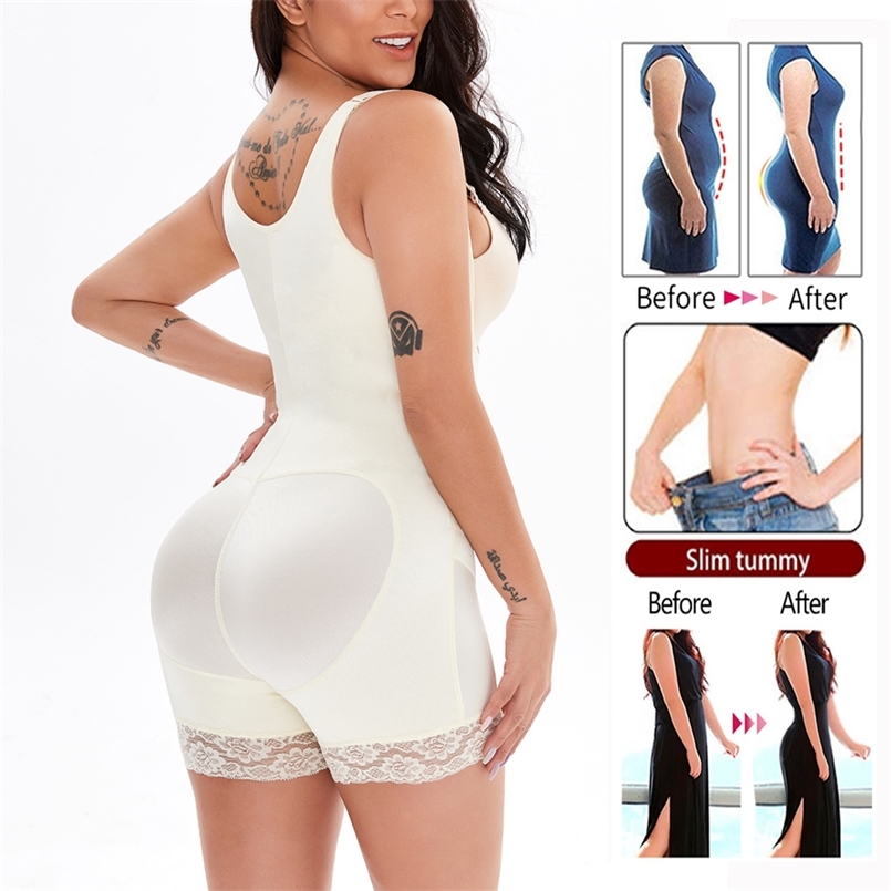 

Women Waist trainer Body Shaper Bodysuit Latex Shapewear Butt Lifter Tummy Control Waist Corset Slimming Underwear Modelador VIP 201224, Beige