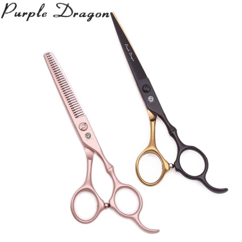 

Hair Scissors 5.5" 6" Purple Dragon JP 440C Hair Cutting Scissors for Hairdresser 9030# Thinning Shears Barber Haircut