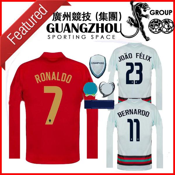 

2020 RONALDO Long sleeve AWAY soccer jerseys home red JOAO FELIX NEVES BERNARDO CANCELO RUBEN NEVES 2021 away white 20 21 national team, Away man 1