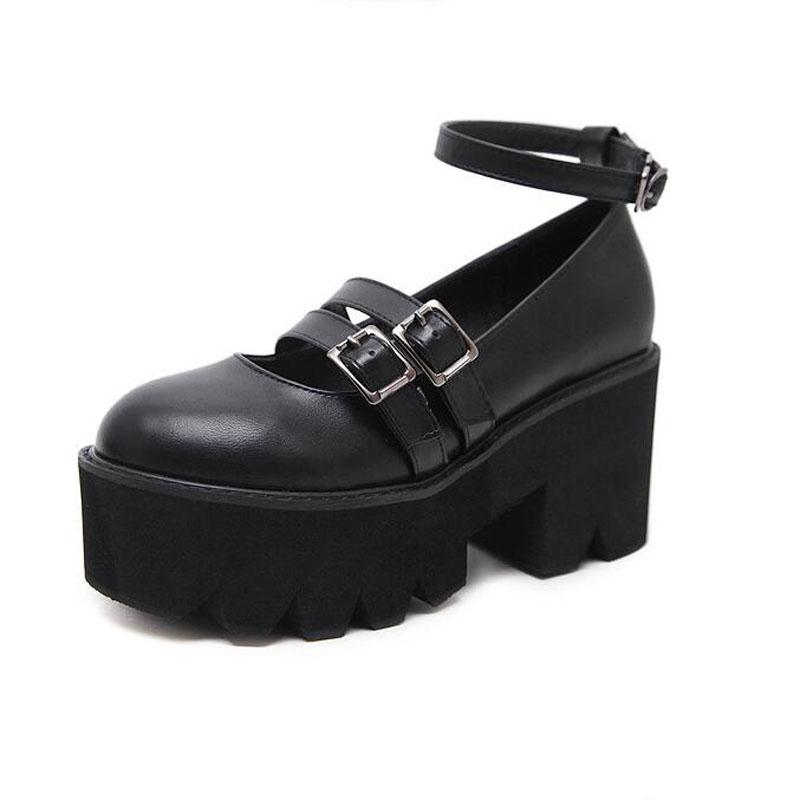 

Boots Female women shoes Autumn British Wind Genuine Leather Thick With Short Boots Motorcycle shoes, Black