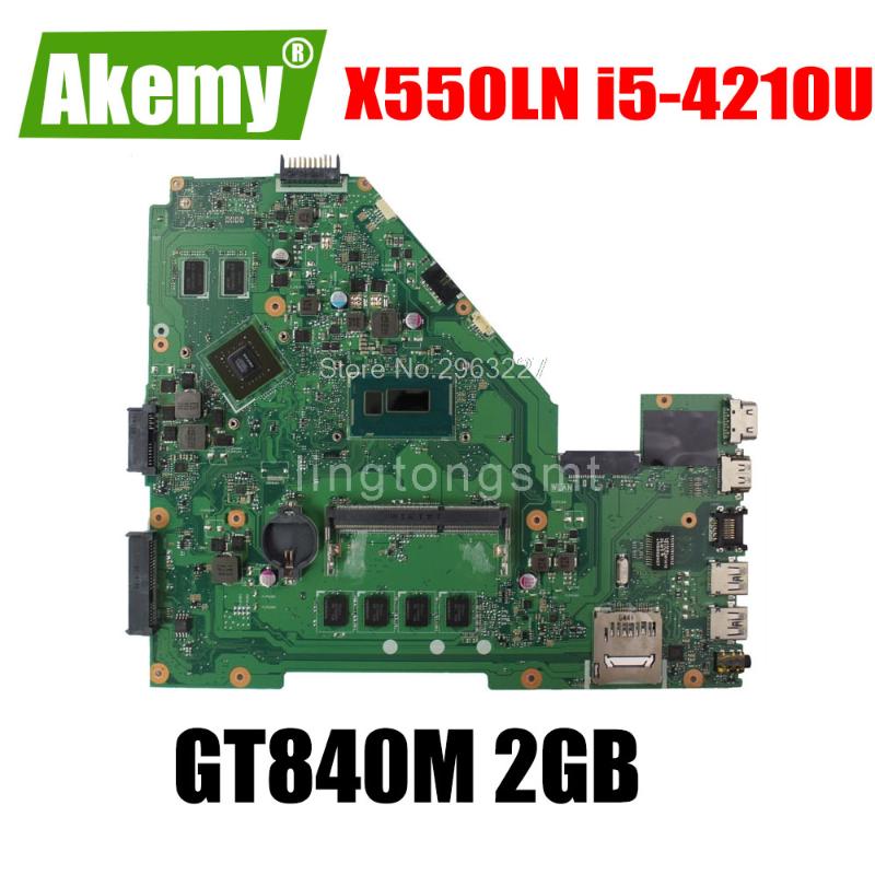 

X550LN Motherboard GT840 2g -4210U For Asus A550LN R510LN X550LN Laptop motherboard Mainboard