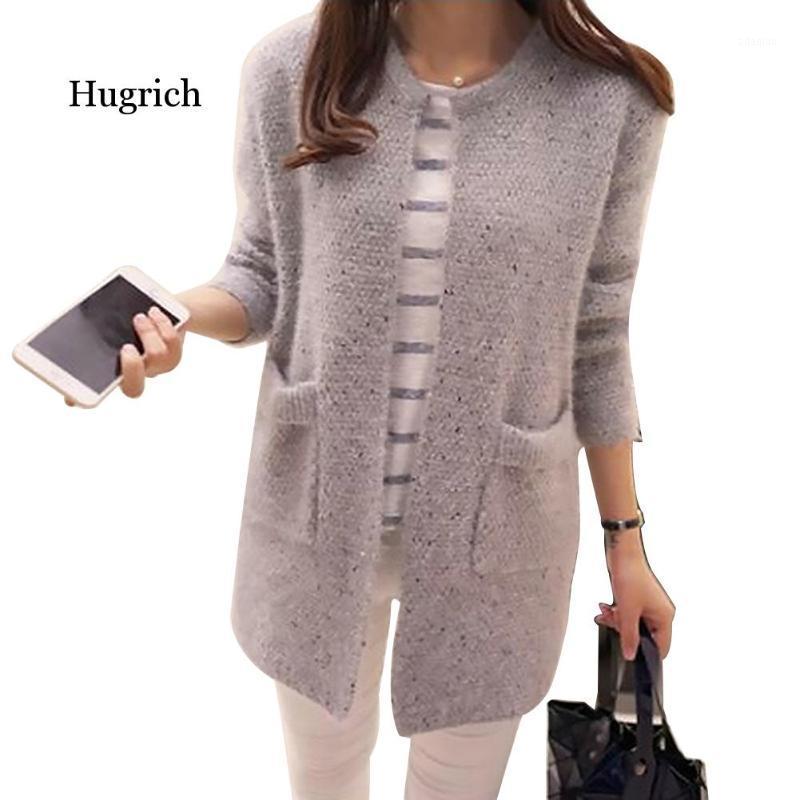 

Winter Warm Fashion Women Solid Color Pockets Knitted Sweater Tunic Cardigan1, Beige