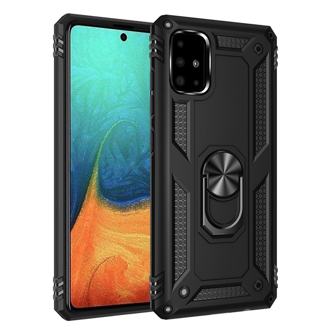 

For Galaxy A71 Shockproof TPU PC Protective Case with 360 Degree Rotating Holder