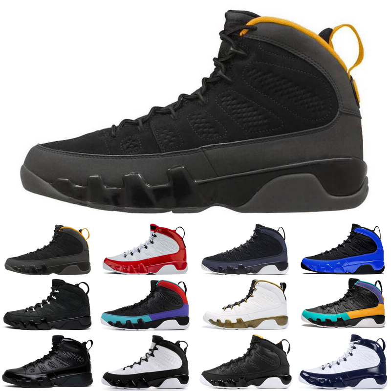 

Fashion jumpman 9 9s men basketball shoes Racer Blue Gym Red University Gold statue Classic mens trainers sports sneakers size 7-13