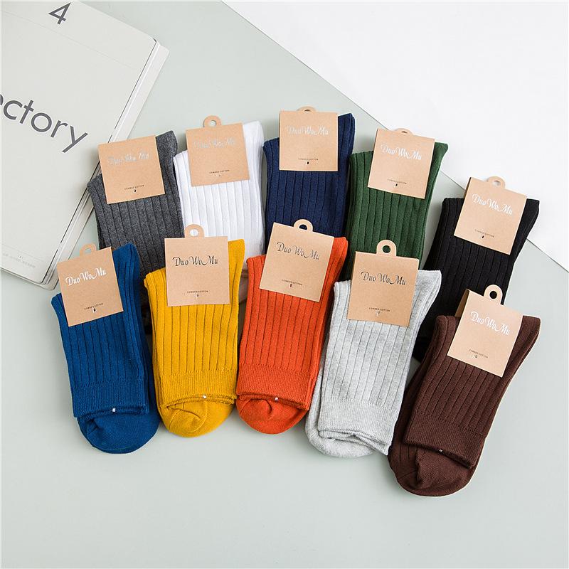 

Fashion Autumn Winter Outdoor Sport Cotton Men's Middle Stockings Solid Color Sock Candy Couples Absorb Sweat Socks 2020 Hot, Blackish green