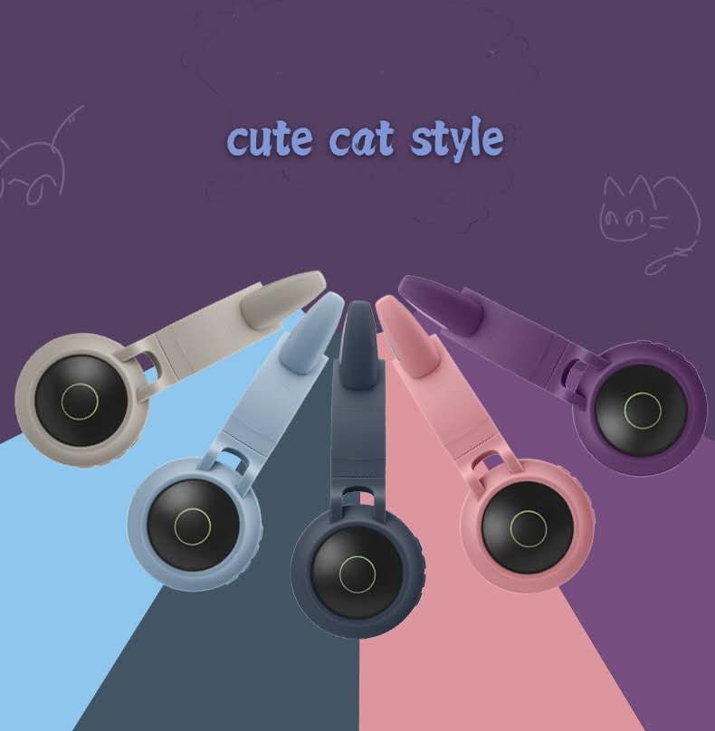 

2020 new cat ear headset Bluetooth wireless hairless headset, White