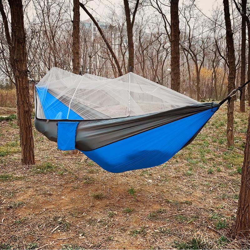 

Double Person Camping Hammock With Mosquito Net for Outdoor Garden Jungle maximum load of 300kg1