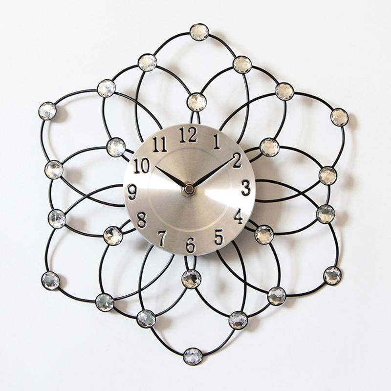 

Practical Low Noise Iron Wire Wall Clock Drop Resistant Durable Bedroom Battery Powered Accurate Hanging Pointer Home Decorative