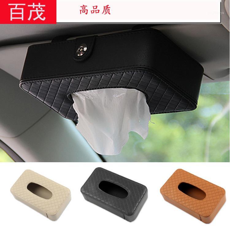 

Towel Boxes Paper Towel Boxes Microfiber Leather Car Case Napkin for Spot Vehicle Leather 21*12*6.3CM Sun Visor Type BY-1601