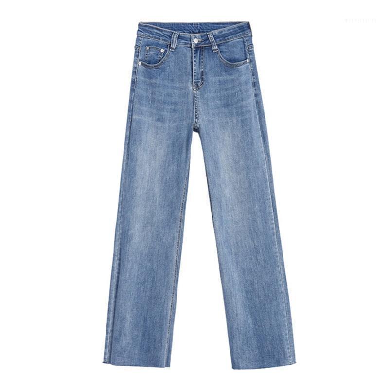 

Free Shipping Women's Spring-Fall 2020 New Micro Flare Jeans Straight Loose Casual Pants1, Blue