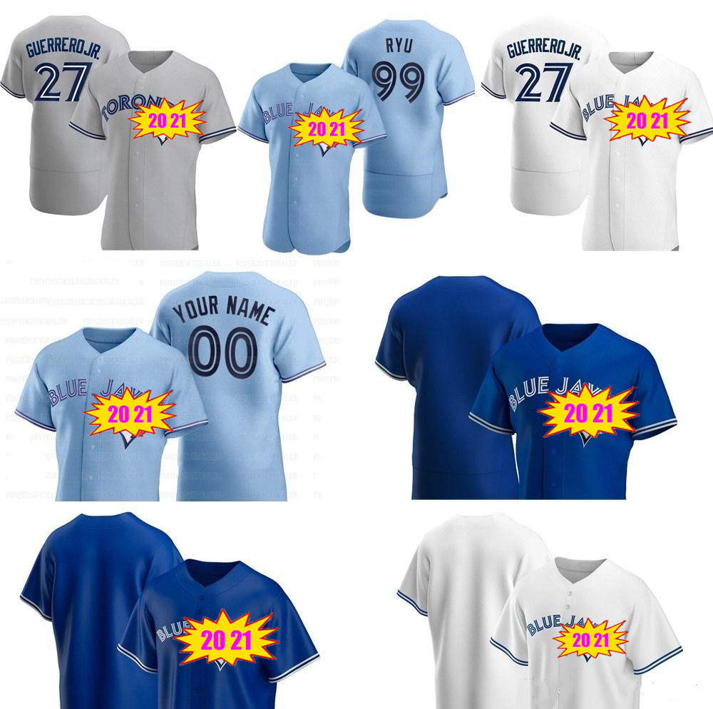 

27 Vladimir Guerrero Jr.Toronto Blue Custom Jays Baseball Jersey George Bell Joe Carter Roberto Alomar Justin Smoak Morris Martin Donaldson, Women's color 5