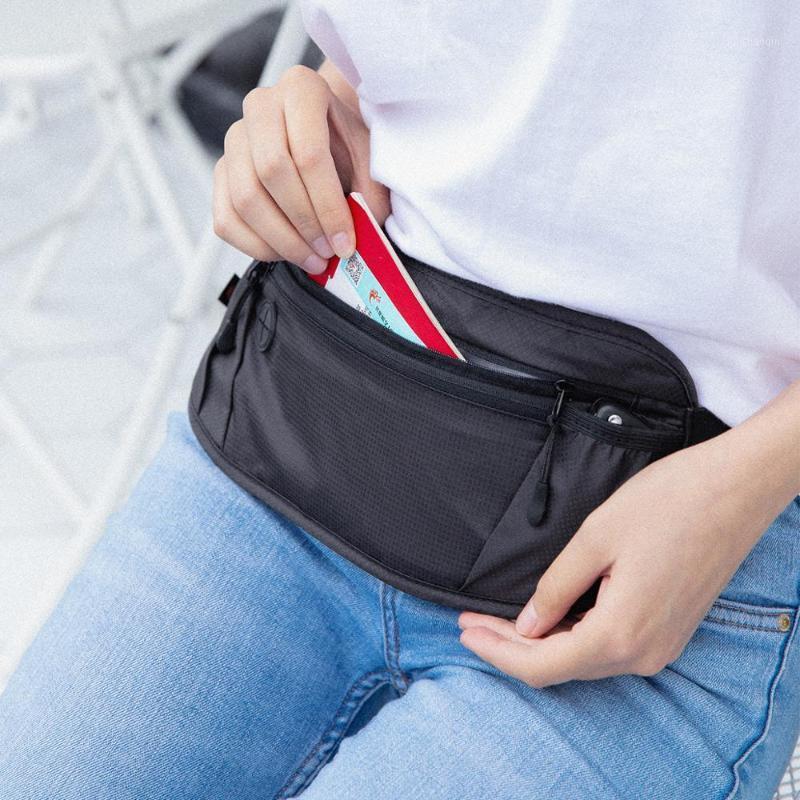 

YIPINU FT3 RFID anti-theft Fanny pack outdoor sports running waterproof nylon skin lightweight Fanny pack1, Black