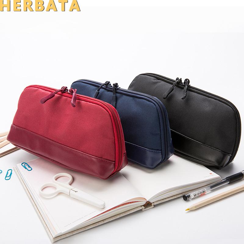 

Multi Function large capacity canvas pencil case pencil bags student stationery portable storage bag cosmetic bag travel storage