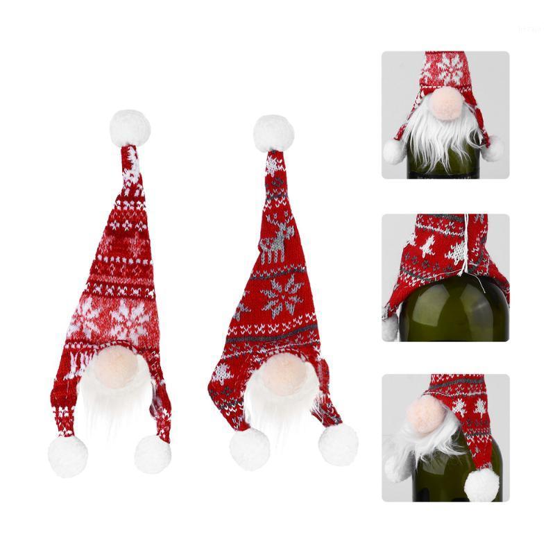 

2 Pcs Wine Bottle Decors Dustproof Bottle Holders for Kitchen1