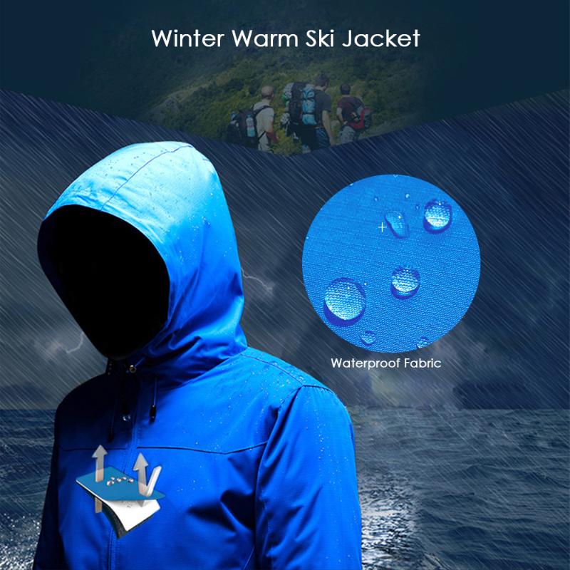 

Winter Men Mountain Waterproof Shell Jacket Sport Ski Coat Autumn Warm Jackets for Cycling Camping Hiking Skiing Running, Black