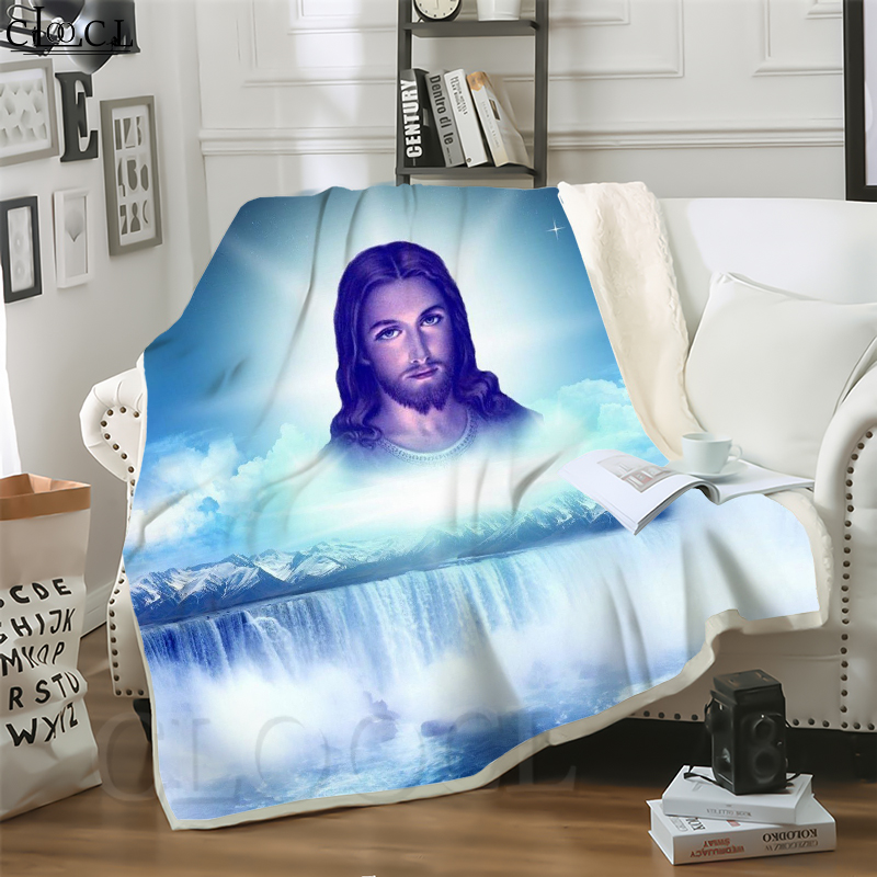 

CLOOCL New Catholic Jesus 3D Print Casual Style Air Conditioning Blanket Sofa Teens Bedding Throw Blankets Plush Quilt