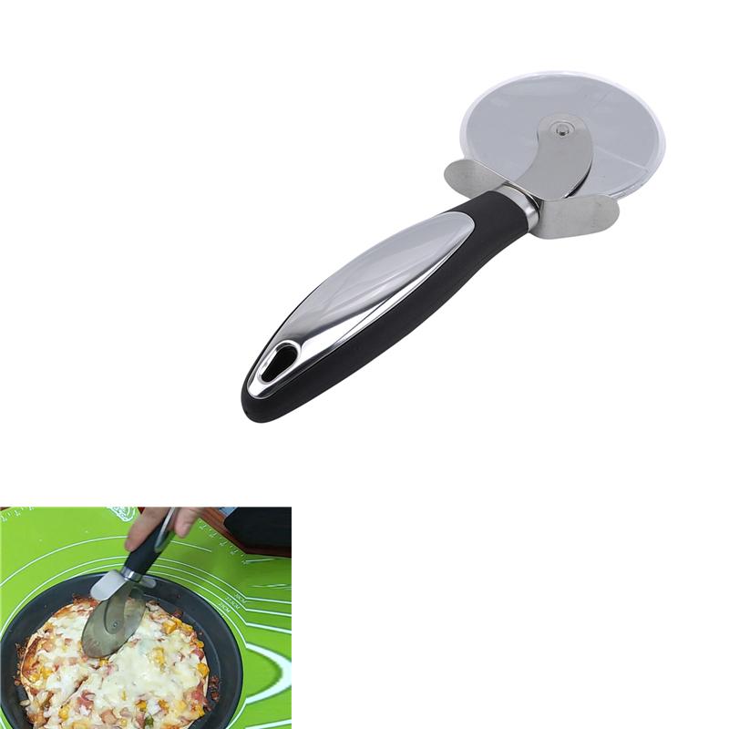 

Stainless Steel Rotate Wheel Pizza Knifes Cutter Pancake Pastry Pie Slicer Stainless Steel Multifunction Pizza Cut