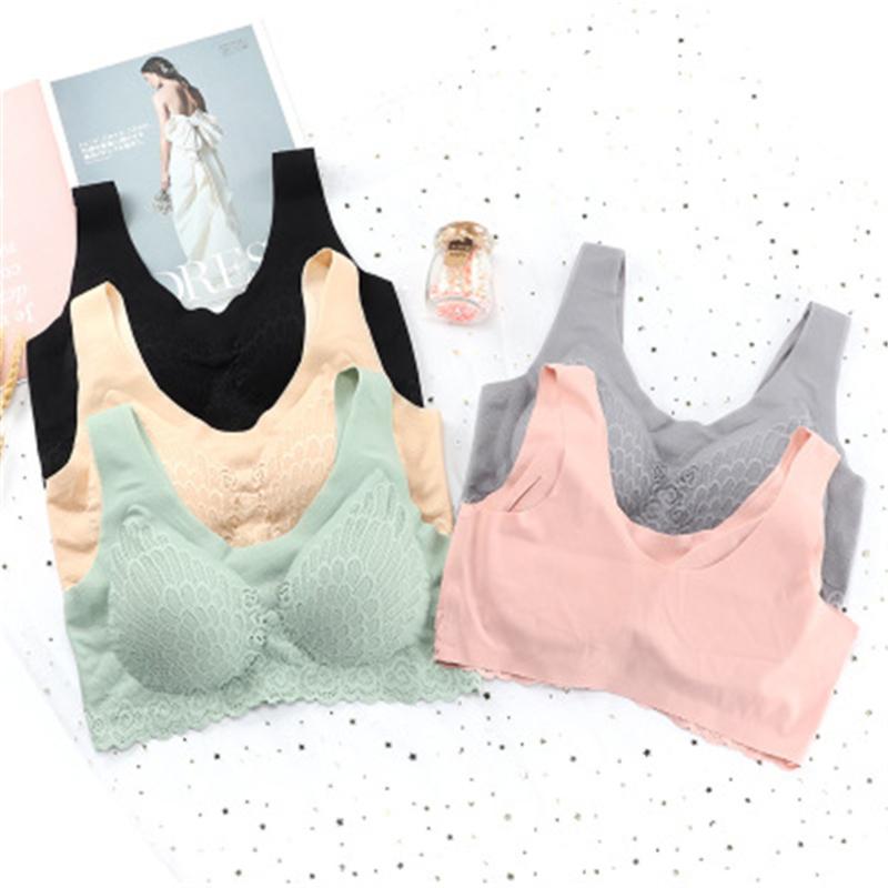 

Sports Bra For Women Yoga Tops Padded Solid Sexy Underwear Running Vest Workout Tank Tops Muliti Colors Plus Size Wireless Bra