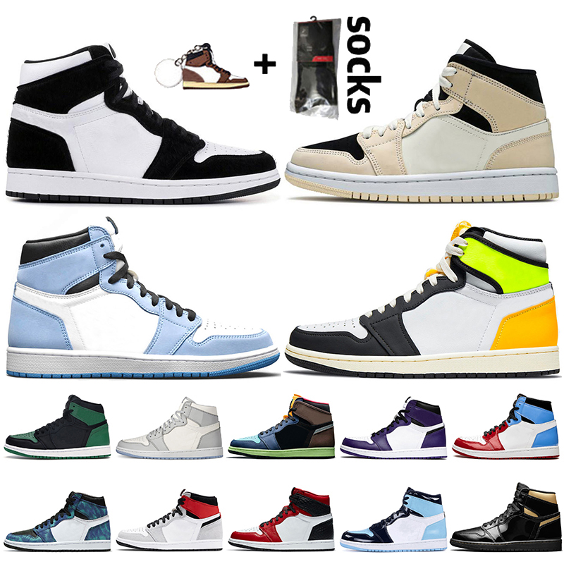 

2021 New Jumpman 1 Women Mens Basketball Shoes 1s University Blue High OG Volt Barely Orange Twist Obsidian Digital Pink trainers sneakers, #43 maison chateau rouge x mid fearles 3