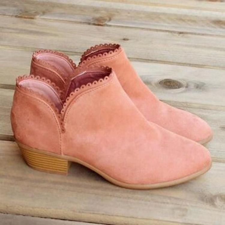 

Women Boots Shoes 2020 New Fashion Flock Pointed Toe Square Heels Ankle Boots for Women Resitance Slip Comfortable Mujer Zapatos, Black